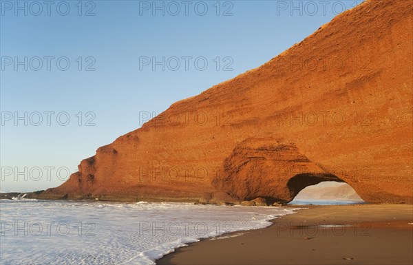 Rock arch at the Atlantic Ocean at Legzira beach