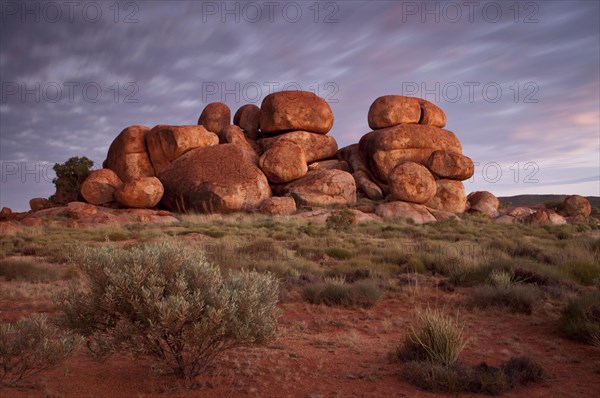 Devil's Marbles after sunset