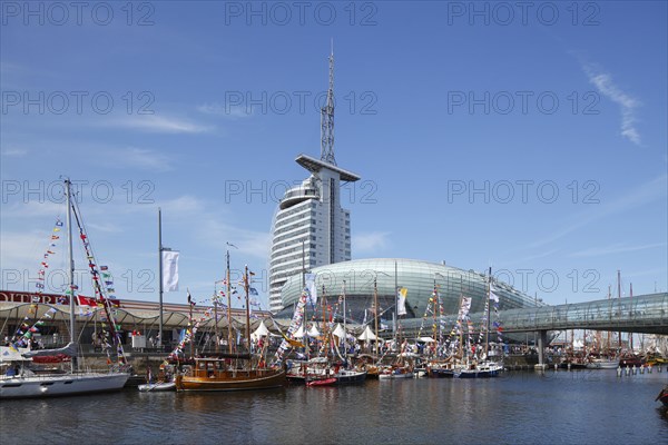 Sailboats with colorful flags