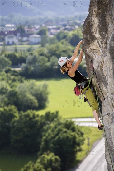 Woman climbing