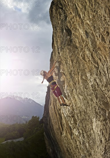 Woman climbing