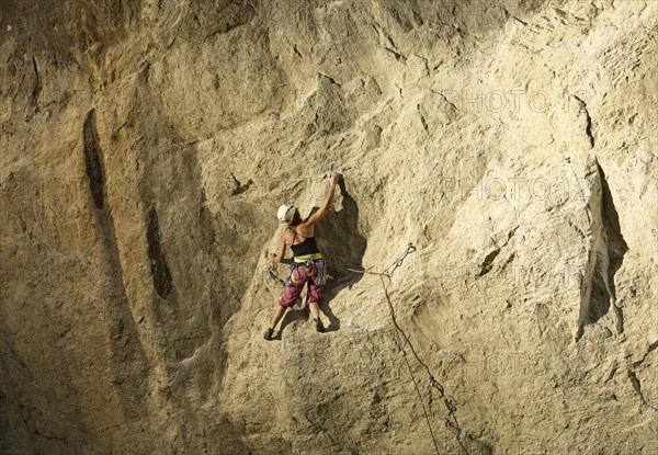 Woman climbing