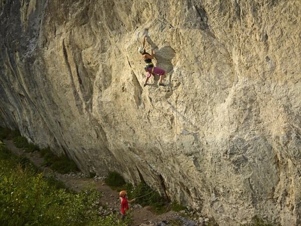 Woman climbing