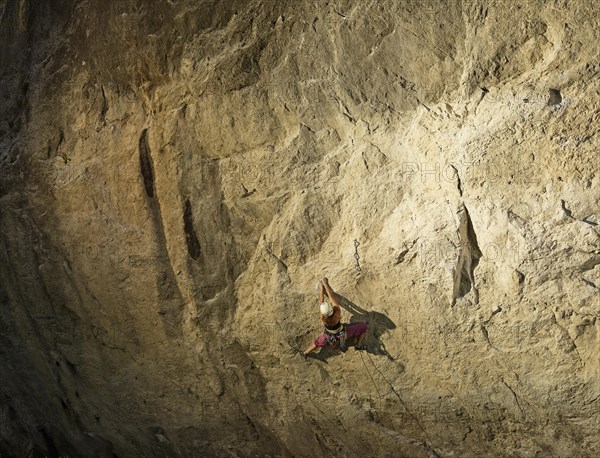 Woman climbing