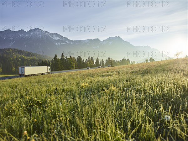 Lorry driving on main road