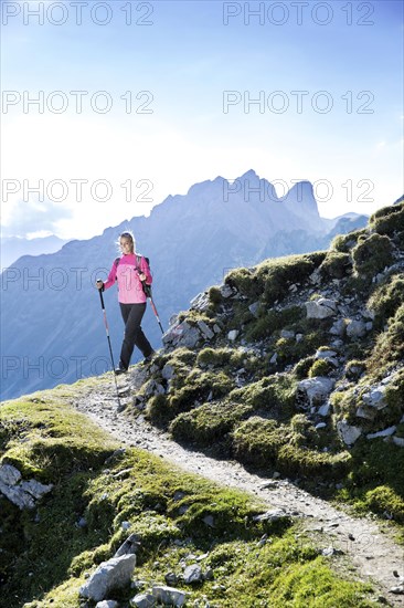 Hiker hiking at Goetheweg