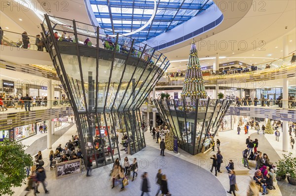 Milaneo shopping centre at Christmastime