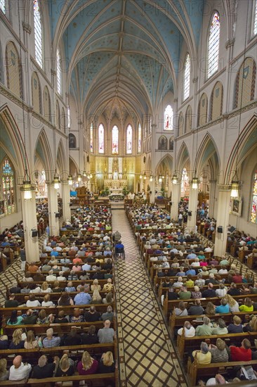 Sunday morning mass at Ste. Anne de Detroit Catholic Church