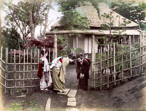 Women greeting each other