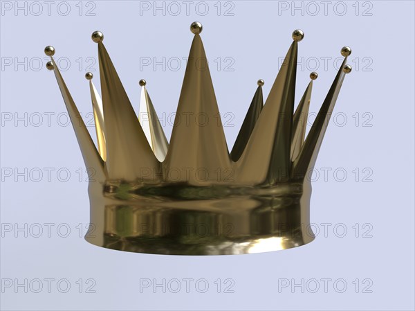 Golden crown with twelve points