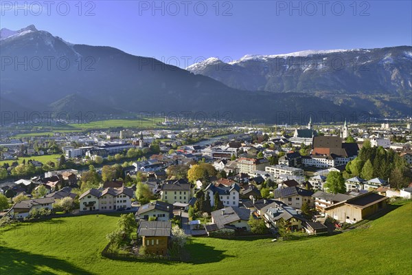 Cityscape of Schwaz in springtime