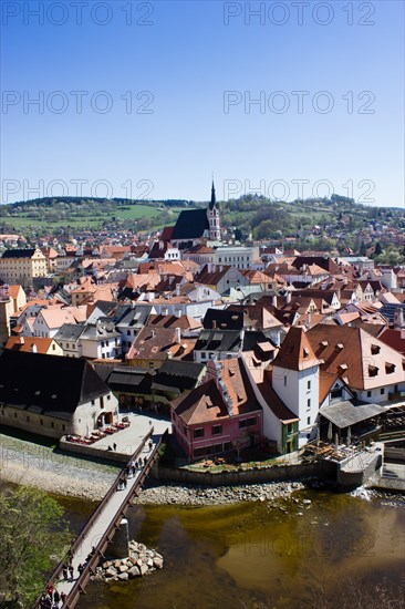 Cityscape with St. Vitus Church from the castle tower