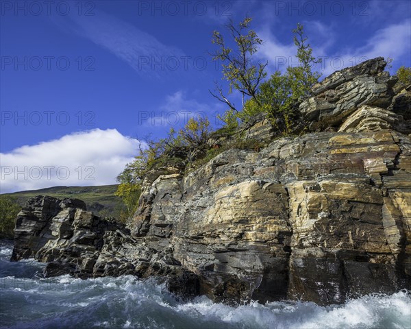 Rocky gorge portion of the Abiskojakka river