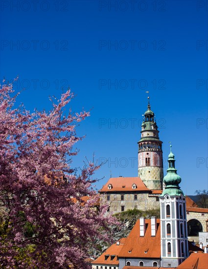 Castle tower and steeple of St. Jost Church