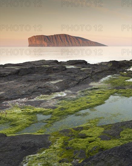 The island Fugloy in the light of the midnight sun