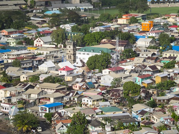 View of the town of Soufriere