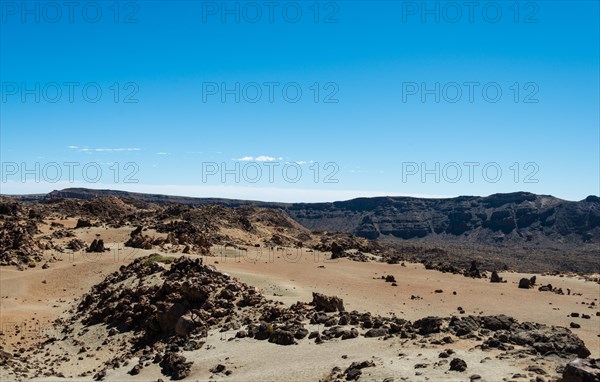 Volcanic landscape surrounding the Pico del Teide