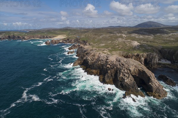 Rugged rocky coast of Mangersta