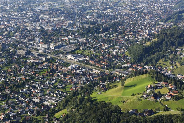 The town of Dornbirn seen from Karren mountain