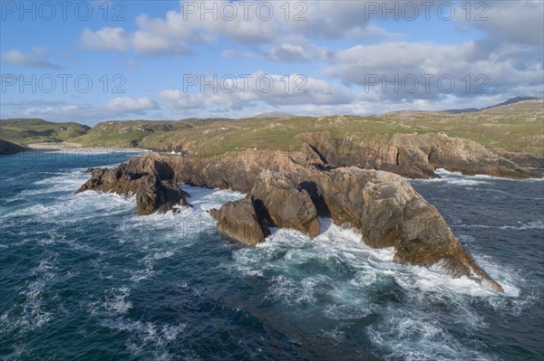 Rugged rocky coast of Mangersta