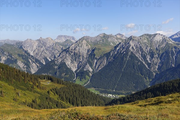 The town of Wald am Arlberg in the Klostertal valley