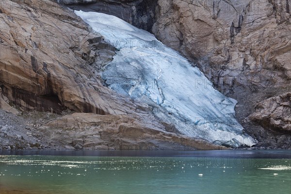 Briksdalsbreen glacier tongue of Jostedalsbreen Glacier