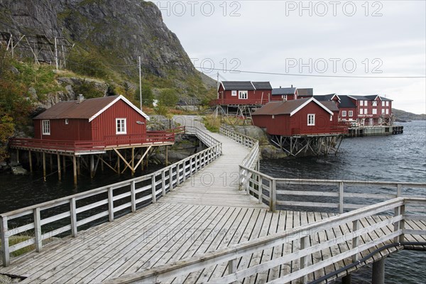 Wooden houses in the village of A or A i Lofoten