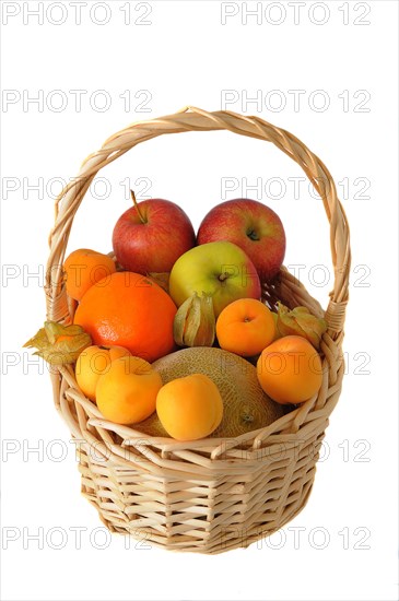 Fruit basket with fresh fruit