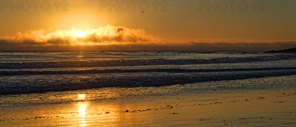 Sunset on the Pacific coast near Cambria