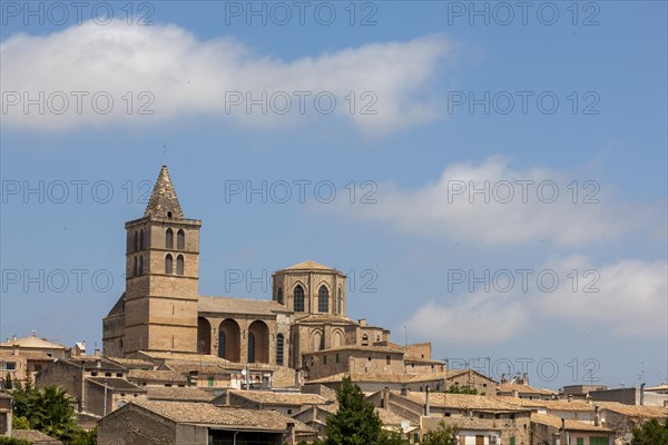 View of the town with the Church Nuestra Senyora de los Angeles