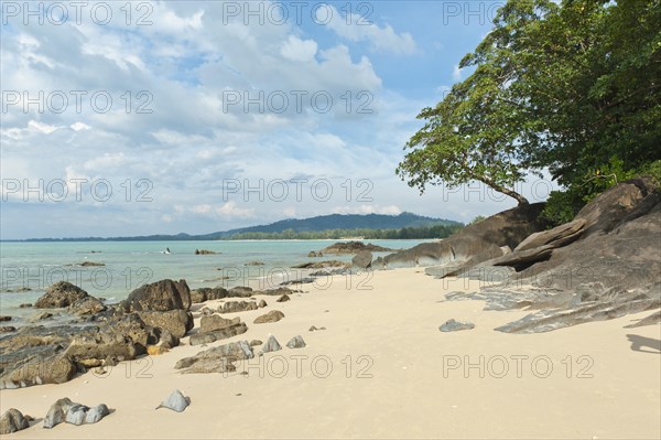 Isolated sandy beach