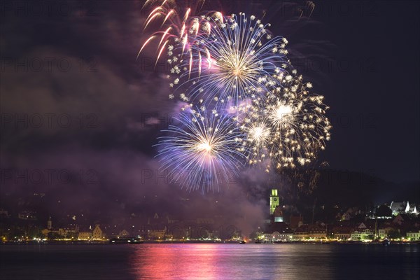 Fireworks at the Promenadenfest festival in Uberlingen