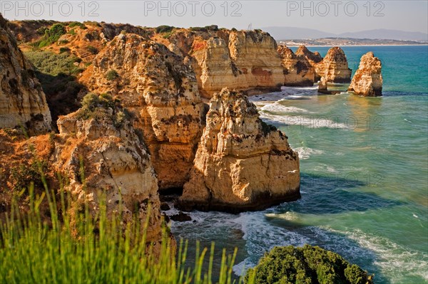 Rocky coast of Praia de Dona Ana