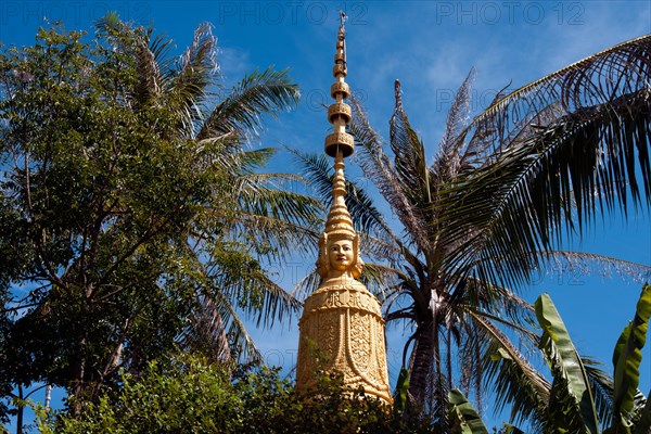 Gilded top of a Stupa