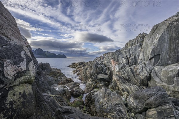 Rock structures on the coast near Husoy