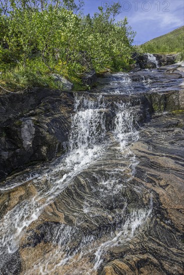 Streambed with rock structures