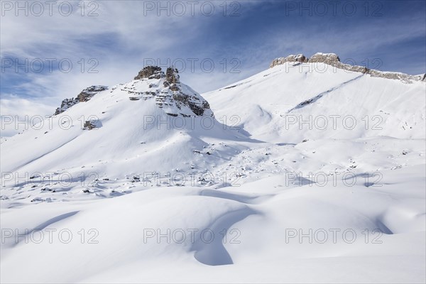 Neunerspitze mountain in winter