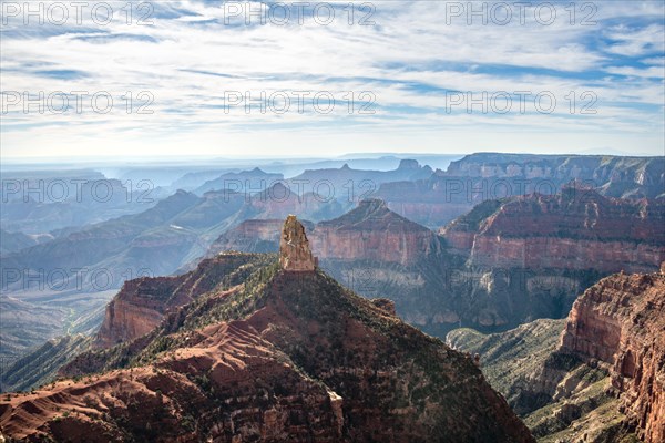 View from Point Imperial to Mount Hayden in canyon landscape