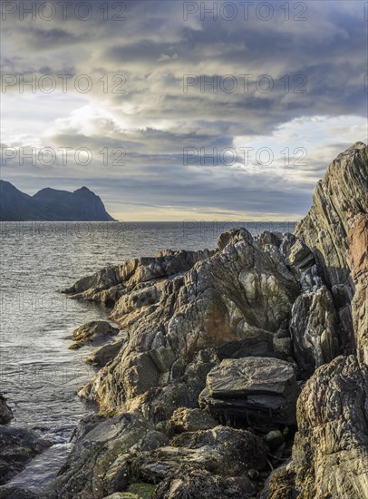 Rock structures on the coast near Husoy