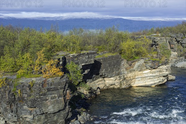 Rocky gorge portion of the Abiskojakka river