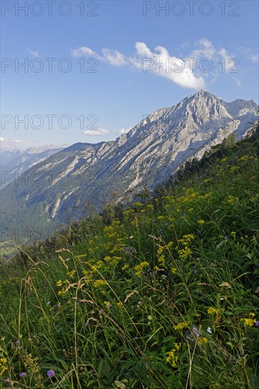 Route to Purtscheller House on Hohen Goll Mountain