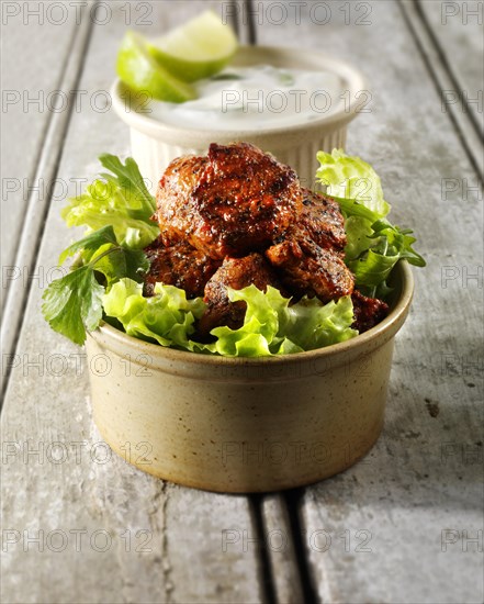 Indian Chicken Tikka with salad