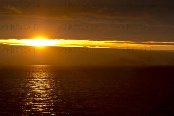 Sunset reflected in sea