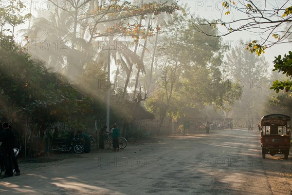 Early morning on a village road