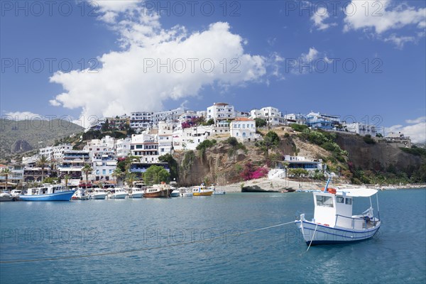 Boat off the seaside village of Agia Galini