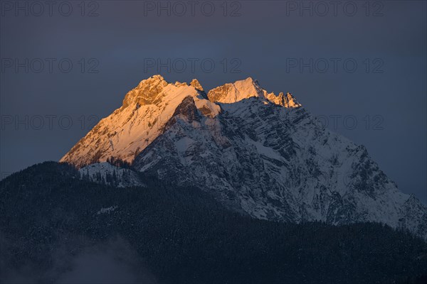 Mountains Kleiner Bettelwurf and Grosser Bettelwurf in the morning light