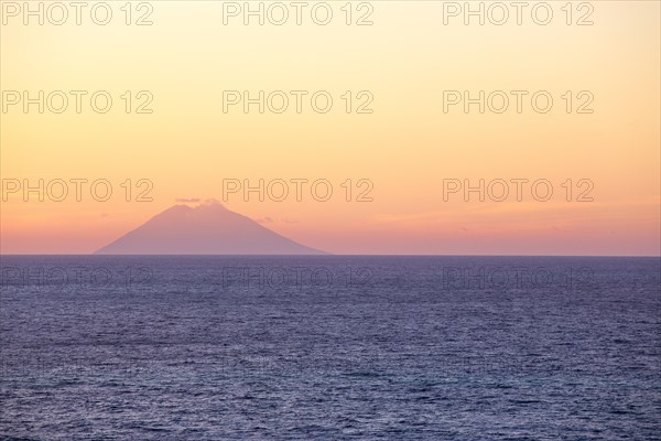 Stromboli volcano from the mainland