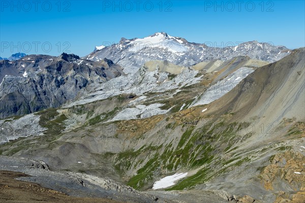 Summit of Mt Wildhorn with remnants of the glacier Glacier du Wildhorn