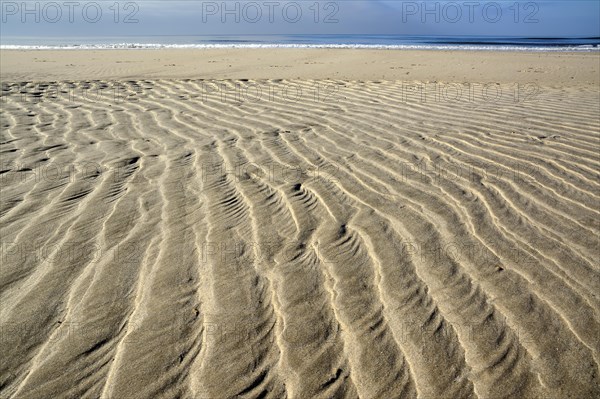 Sand ripple patterns on the beach