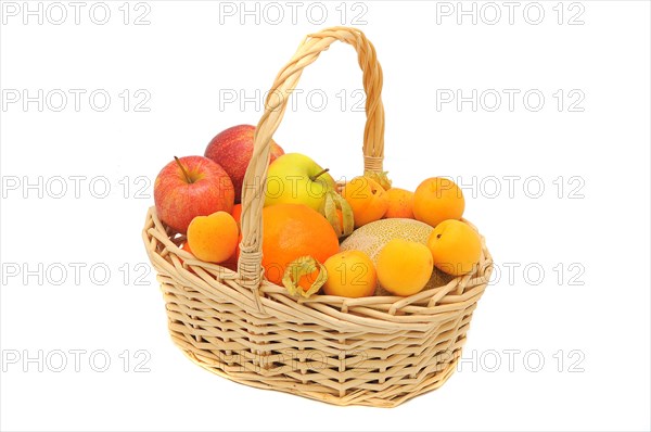 Fruit basket with fresh fruit